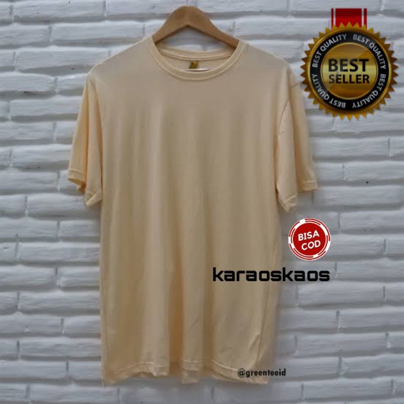 promo baju termurah KAOS POLOS CREAM | pakaian atasa pria wanita | kaos polos distro pria wanita | b