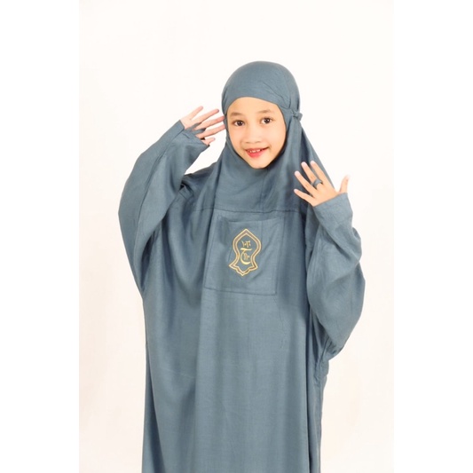 Mukena terusan anak terompah hadramaut jumbo polos traveling banyak warna Ukuran 5-10 tahun Mukenah Travel Terbaru