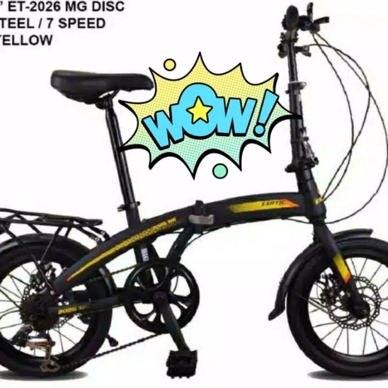 Sepeda lipat EXotic 16"2026 Discbrake folding bike