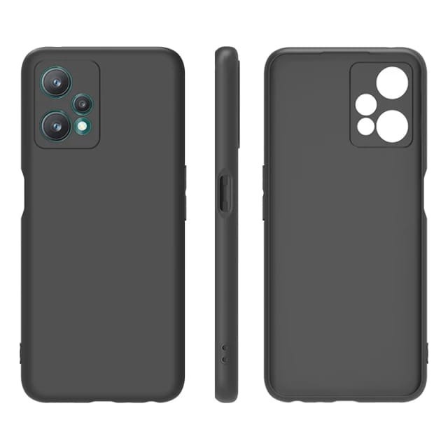 REALME 9 / 9 PRO / 9 PRO+ SOFTCASE PREMIUM MACARON BLACK SILICONE SOFT CASE - REALME 9 PRO PLUS