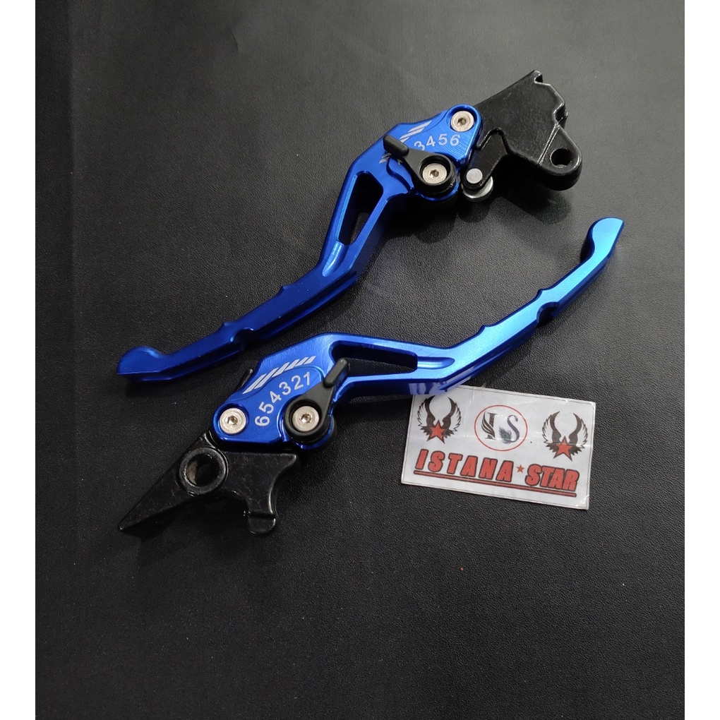 Handle Rem BEAT - Handel Rem Variasi BEAT karbu/BEAT FI 2013 non CBS Full CNC / Hendel Rem Depan Dan Rem Belakang BEAT SCOOPY VARIO 110 (NON CBS) - BIRU