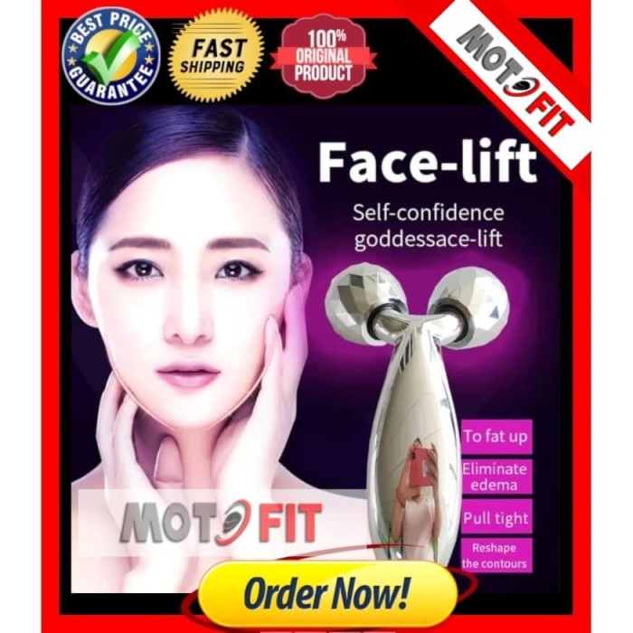 QUALITY Alat Pijat Pengencang Wajah / face lift v shape roller penirus pipi