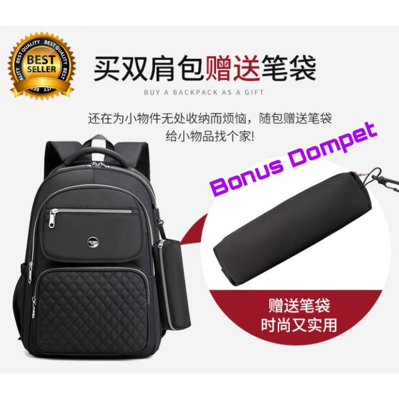 ORIGINAL Tas Ransel Chibao Laptop JUMBO 15 Inch  Wanita Import Korea Best Seller Terbaru