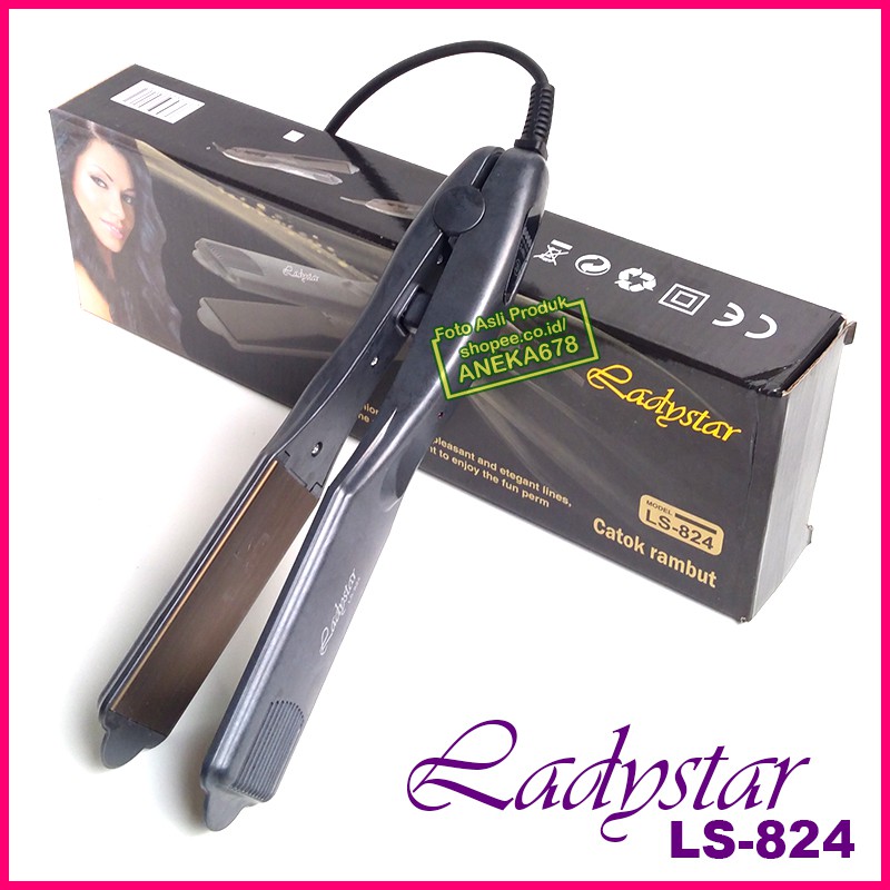 LADYSTAR LS 824 ALAT CATOK RAMBUT CATOKAN LURUS PLAT LEBAR LS824