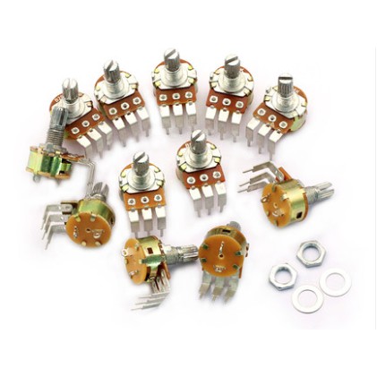 10 pcs Dengan Switching Potensiometer B5K B20K B500K B10K B50K B100K 3 pin