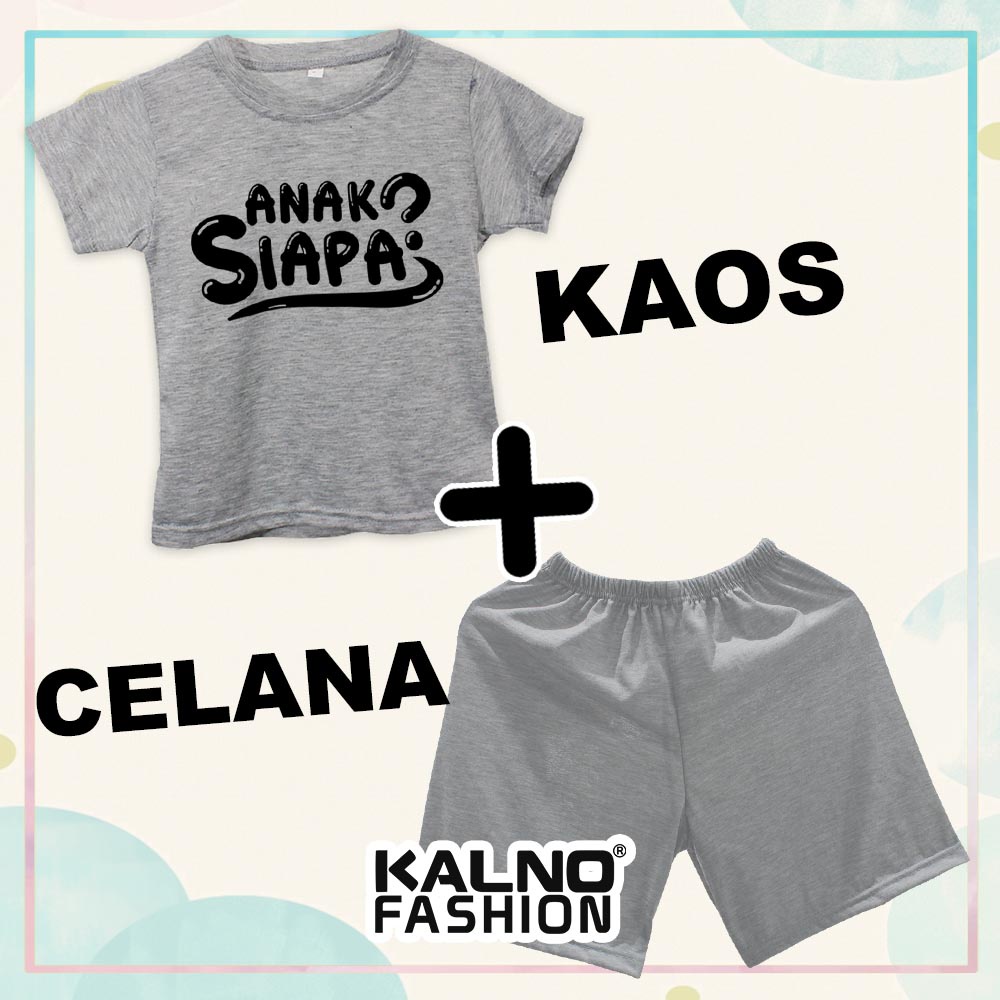Baju + Celana Pendek bisa untuk laki laki dan perempuan Bahan kain adalah katun PE (polyester), yang lembut dan nyaman dipakai anak.
