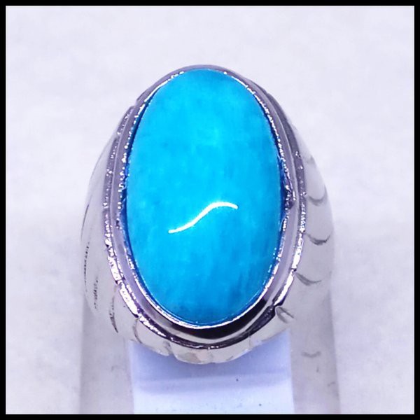 CINCIN BATU AKIK NATURAL BLUE AMAZONITE HIGH QUALITY LIKE BACAN BLUISH KILAU MULUS MANTAP!!