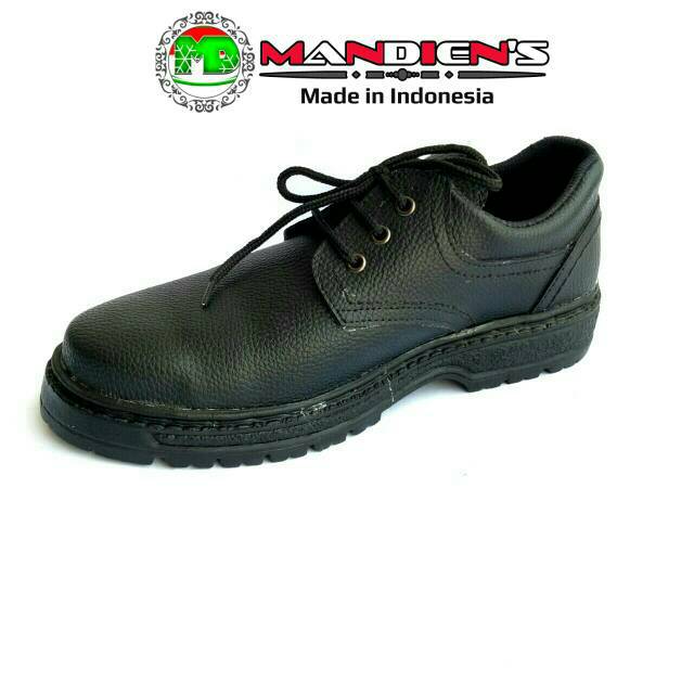 MANDIENS Sepatu PDH PENDEK HITAM - Sepatu Safety Pria Sepatu Pria Safety Kulit Jeruk Sepatu Safety Kulit Jeruk Sepatu Safety Untuk Sekolah SMK Sepatu Sekolah STM Kesat Tidak Licin Cocok Untuk Pegawai SPBU ST12 Hitam