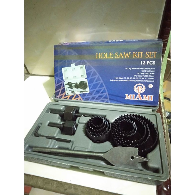 hole Saw set 13pcs mata bor lingkaran