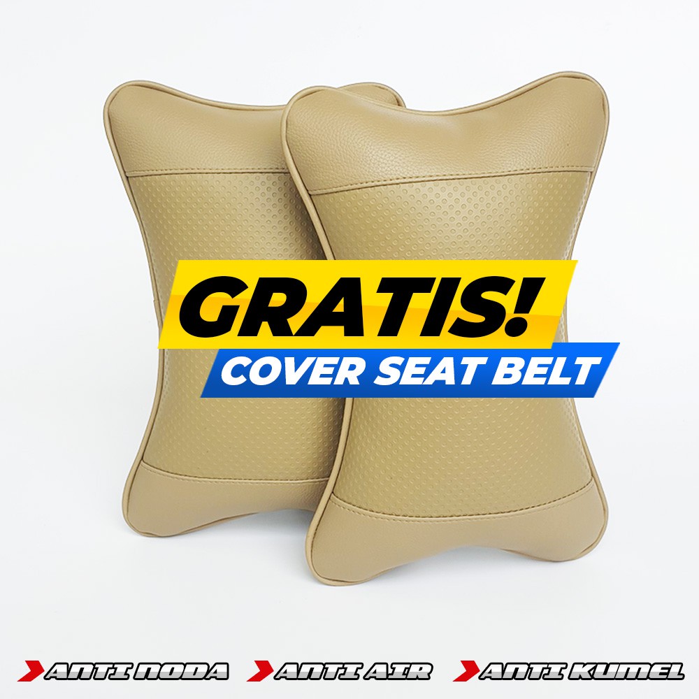 [FREE COVER SEATBELT] Bantal Mobil Kulit Premium