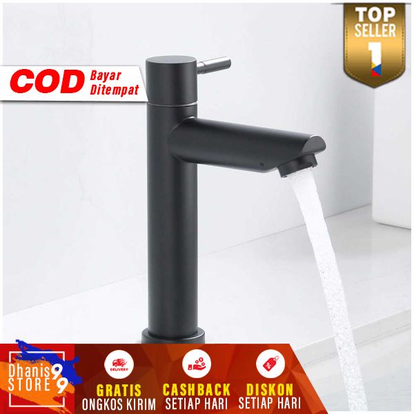 Keran Air Bathroom Single Cold Faucet Stainless Steel Premium Quality Kran Perlengkapan Kamar Mandi Berkualitas