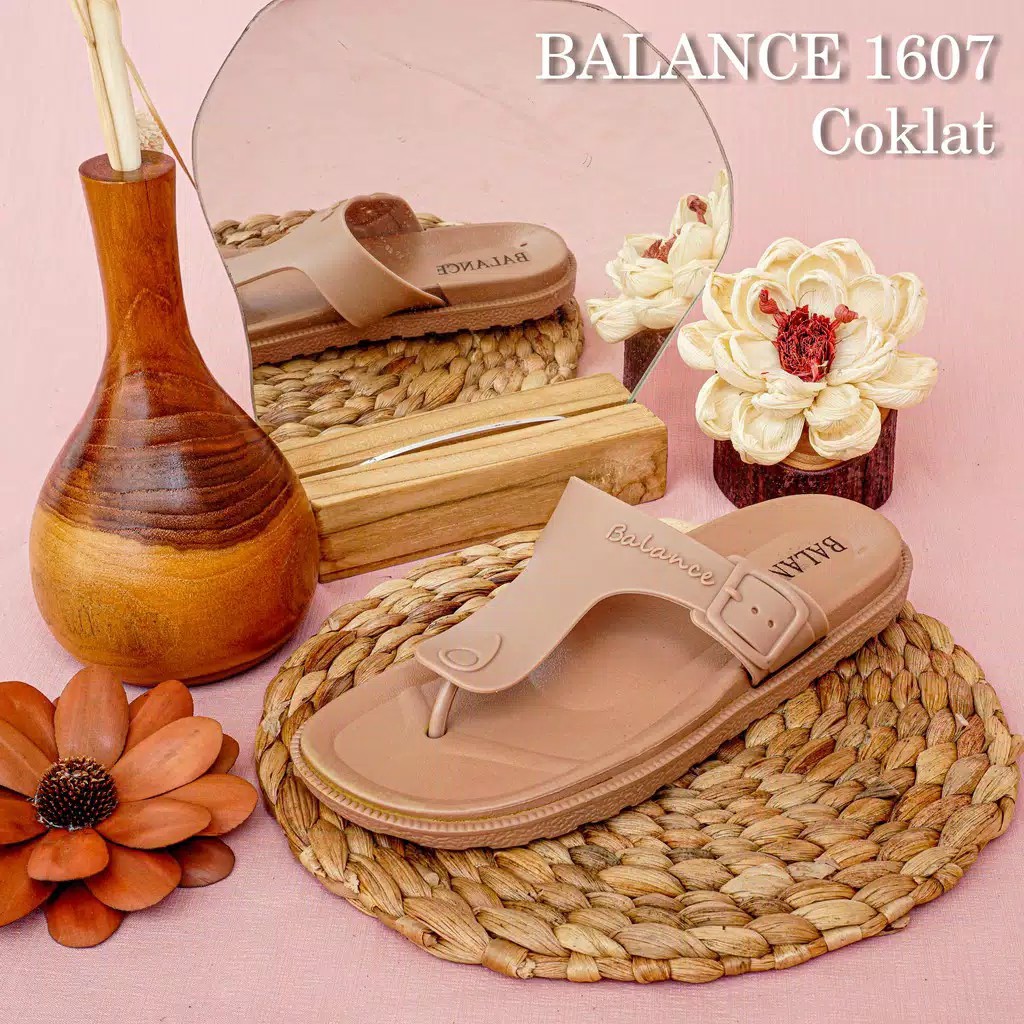 Balance 1607 K2 Sandal Jepit Casual Jelly Import Original Empuk Lentur Gaul Nice Obral Diskon Grosir