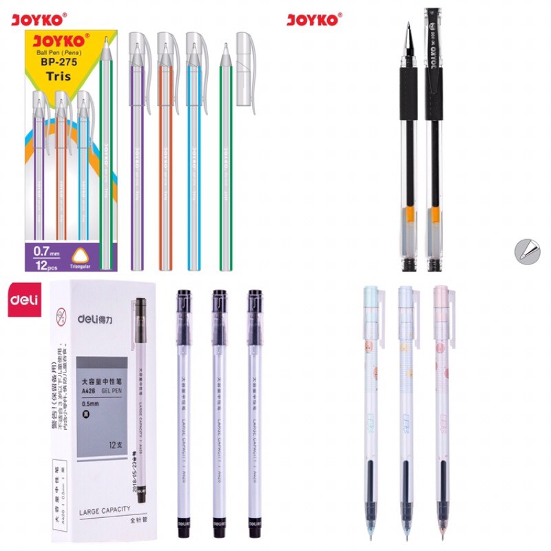 pulpen gel joyko / deli gel pen