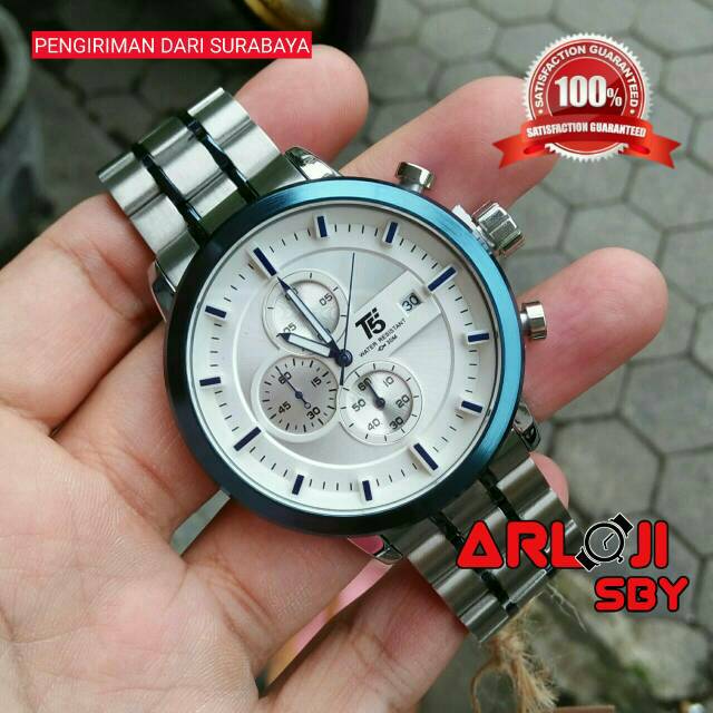 Jam Tangan pria T5 H3451 Chrono Original Tahan Air Free box papper bag