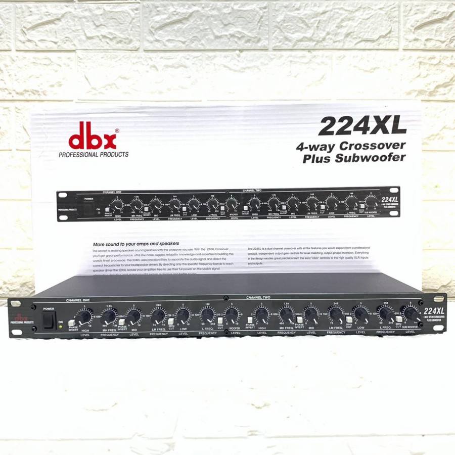 Crossover DBX 224XL 4 way + Subwoofer