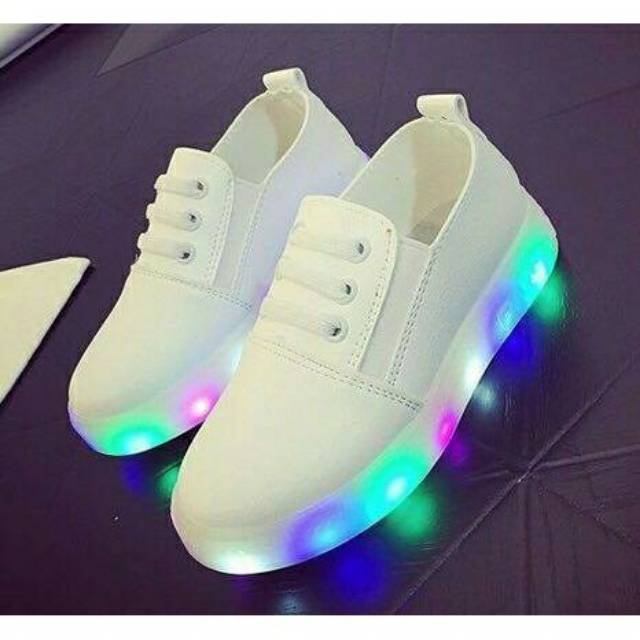 Shoes vantofel leather led  / SEPATU LAMPU ANAK / shoes lamp