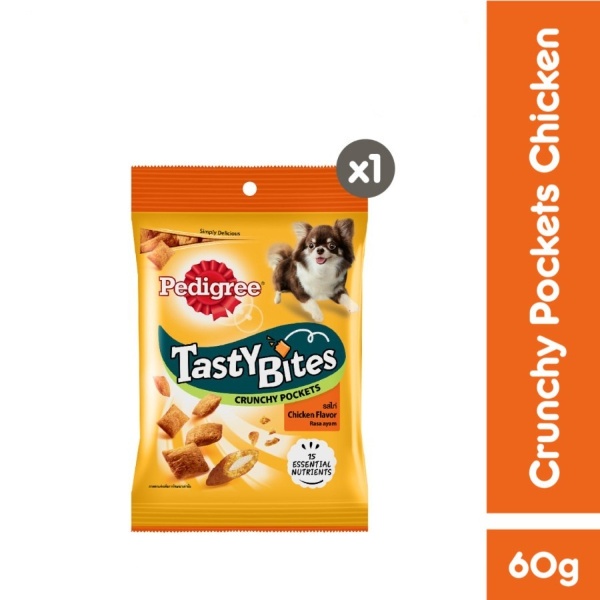 Pedigree Tasty Bites Chicken 60 gr Dog Snack Cemilan Makanan Anjing