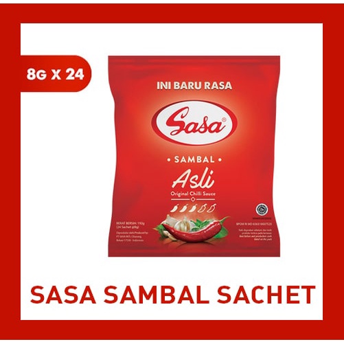 

Sasa Sambal Asli Sachet 8gr x 24