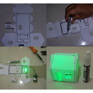 Carbon Conductive Paint+ Paket Edukasi merangkai rumah  sensor cahaya