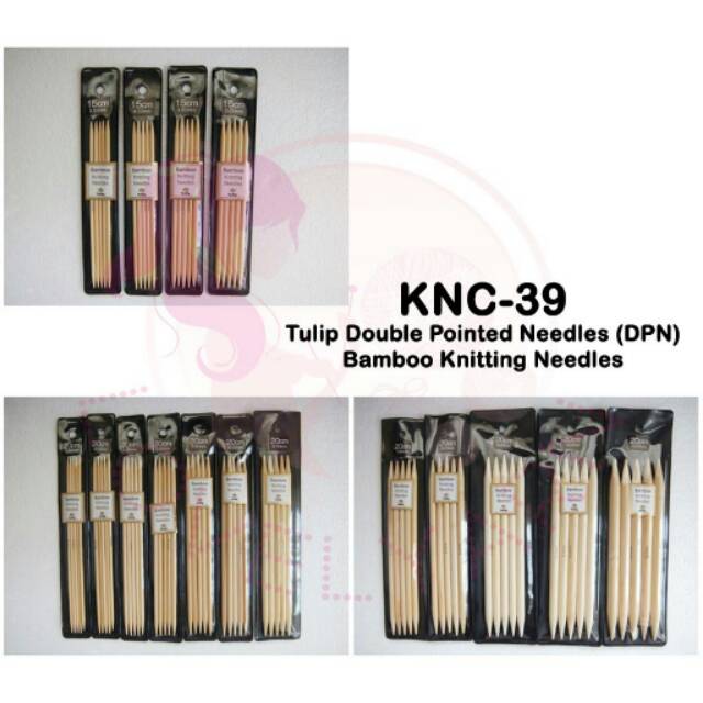 Alat Rajut KNC-39 (Tulip Double Pointed Needles (DPN) Bamboo Knitting Needles 20 cm)