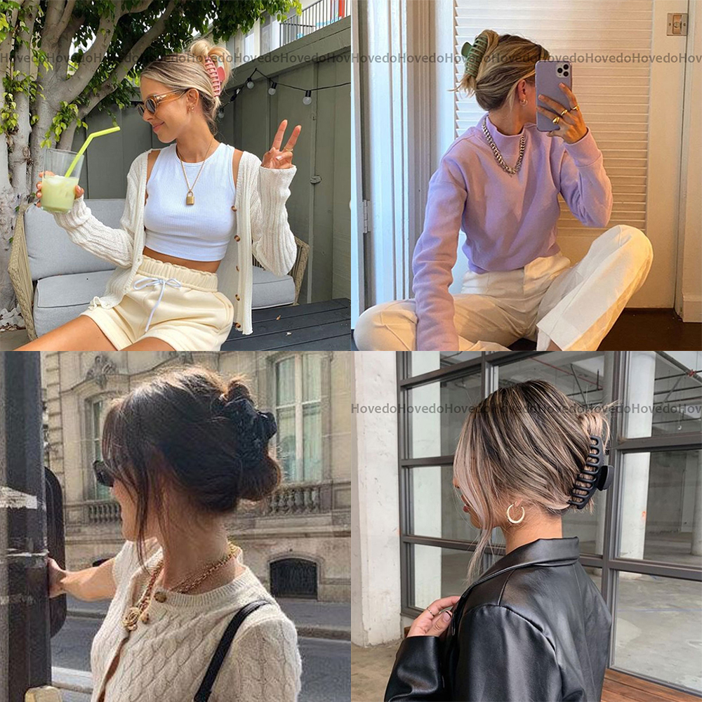 Jepit Rambut Model Cakar Transparan Warna Permen Gaya Retro Korea Untuk Hiasan Kepala