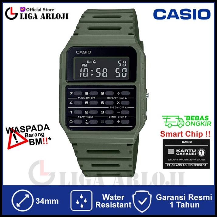 

Casio Ca-53Wf-3Bdf - Jam Tangan Calculator / Kalkulator - Hijau - Ca53