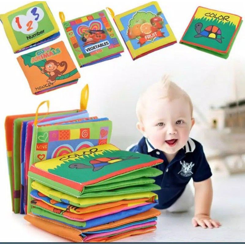 Buku bantal bayi/ Buku bayi / soft book buku kain/Cloth book