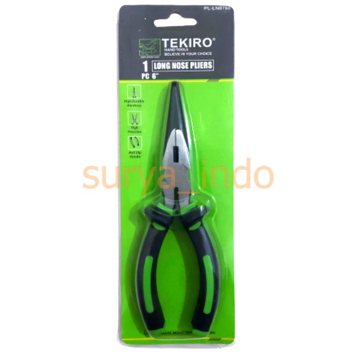 TANG LANCIP / TANG PANJANG 6&quot; TEKIRO PL-LN0760 LONG NOSE PLIERS