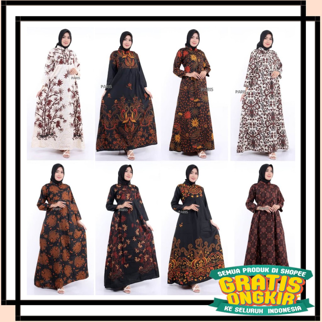 BAJU BATIK MODERN SOLO AIR KOMBINASI INDONESIA MALANG / Batik Kalongan | Gamis Batik Best Seller