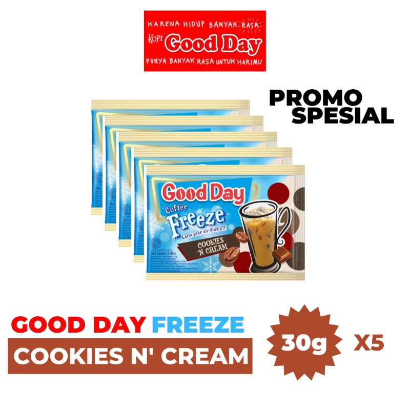 

GOOD DAY FREEZE COOKIES N' CREAM 30 G X 5 PCS