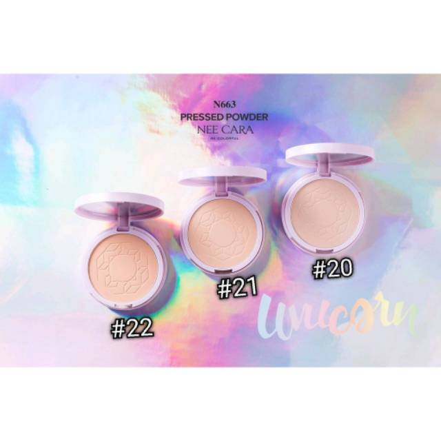 NEE CARA Unicorn Pressed Powder #N663 Thailand / Compact / Bedak Padat / Silky Smooth Oil Absorbing