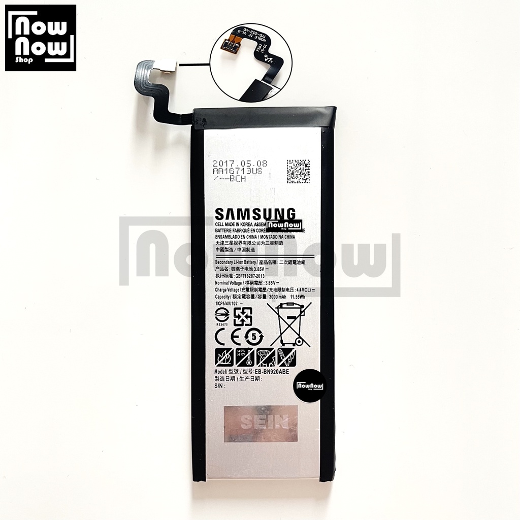 Baterai Samsung Galaxy Note 5 N920 SM-N920F EB-BN920ABE ORIGINAL 100% Batre Batrai Batere Battery HP