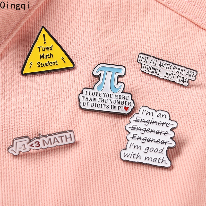 Bros Pin Enamel Desain I Love Math Untuk Tas Ransel Topi