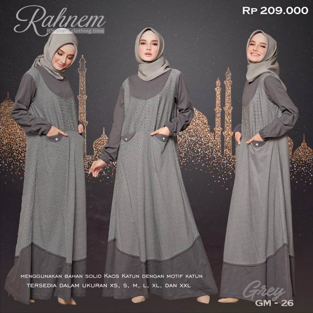 GAMIS GM 26 GREY &amp; BURGUNDY  ||  RAHNEM