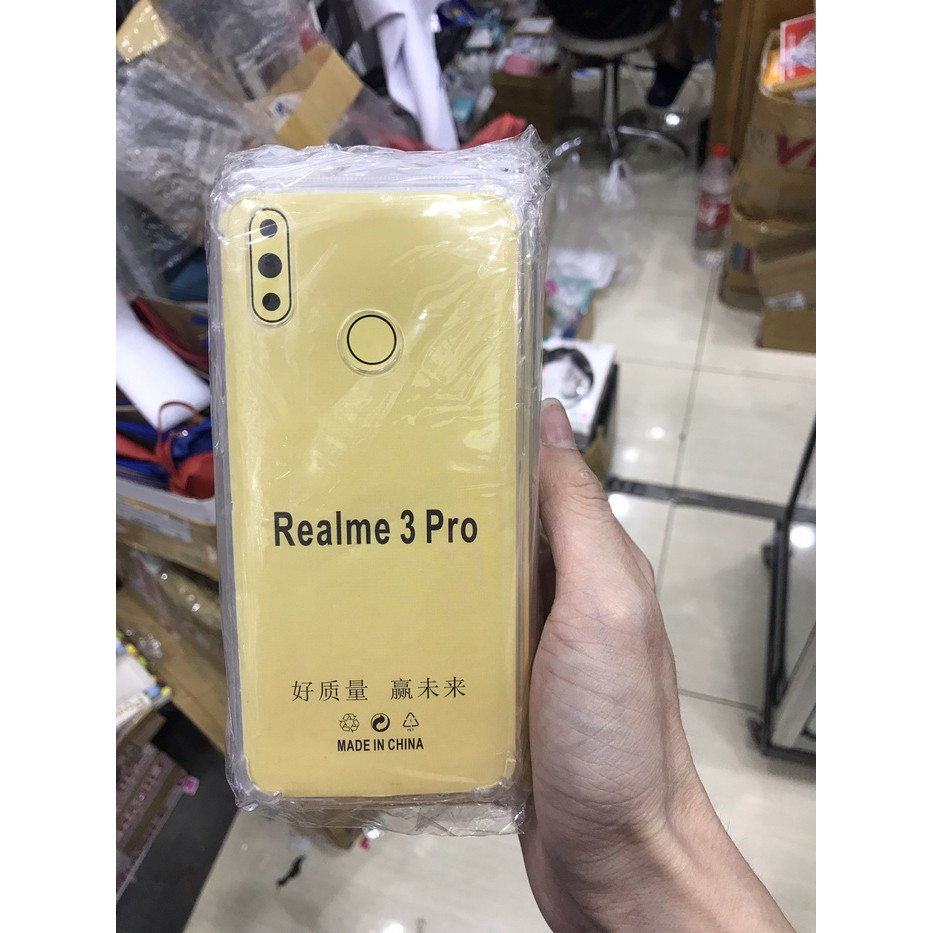 Anti crack softcase sarung kondom silikon bening realme 3 pro