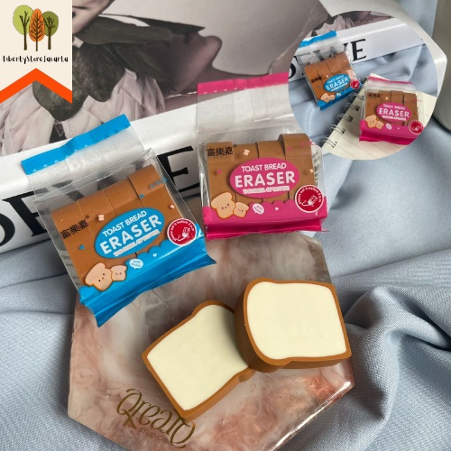 

Penghapus Bentuk Roti Tawar Eraser Rubber Bentuk Makanan Bread Easer Cute Hapusan Statinonery Kado Unik Ready