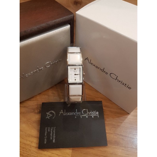 Jam Tangan Wanita Alexandre Christie AC 2312 LH AC2312LH AC2312 LH AC 2312LH white Ceramic