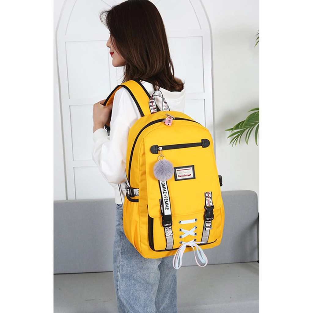 [COD] Tas Ransel Anak Motif Tali Simpul Kpop Style Korea Kekinian Terbaru Tas Gendong Outdoor Wanita