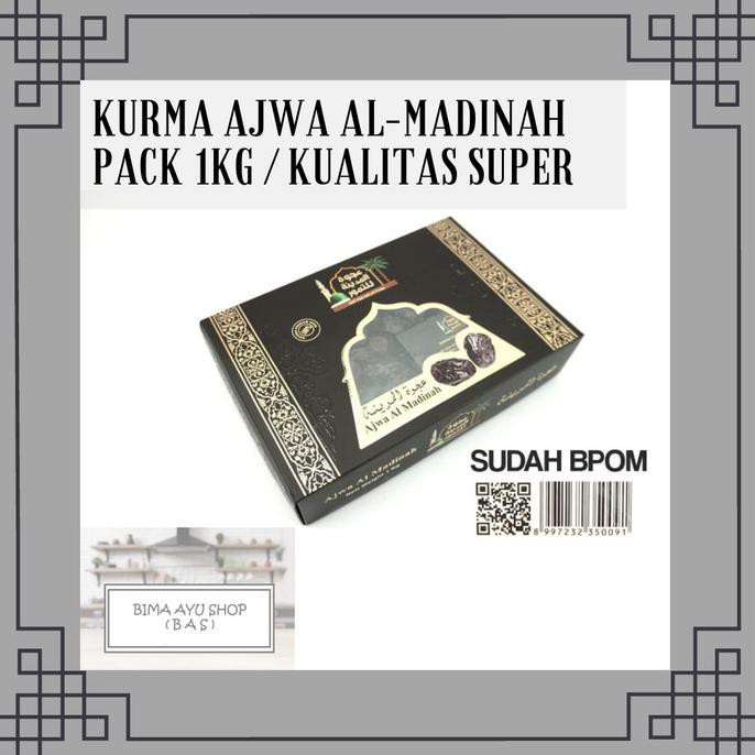 

Kurma Manis / Buah Kurma / Kurma Ajwa Al-Madinah Pack 1Kg / Kualitas Super - Harga Normal Ready