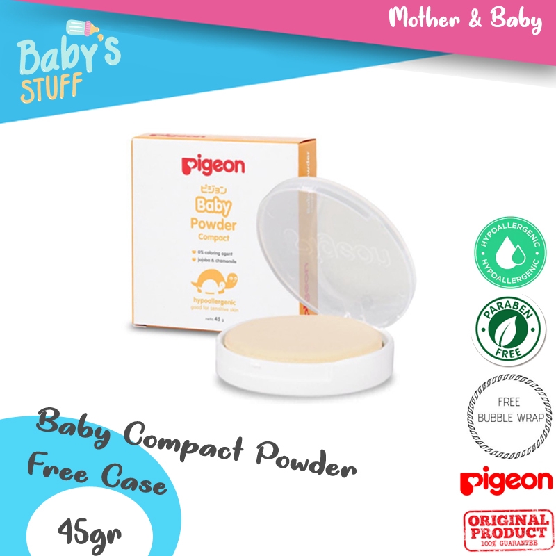 Pigeon Bedak Padat Bayi    / Baby Compact Powder with Case