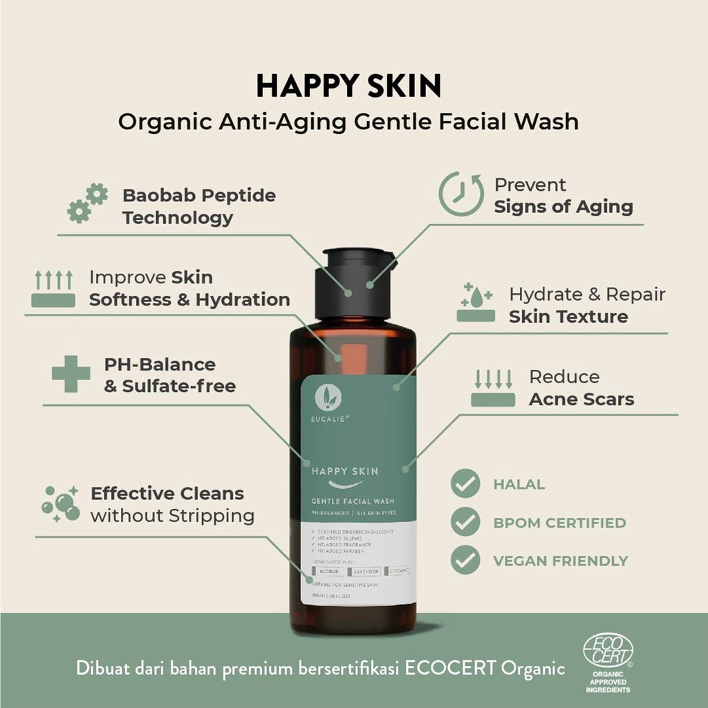 Eucalie Happy Skin Gentle Facial Wash 50 Ml