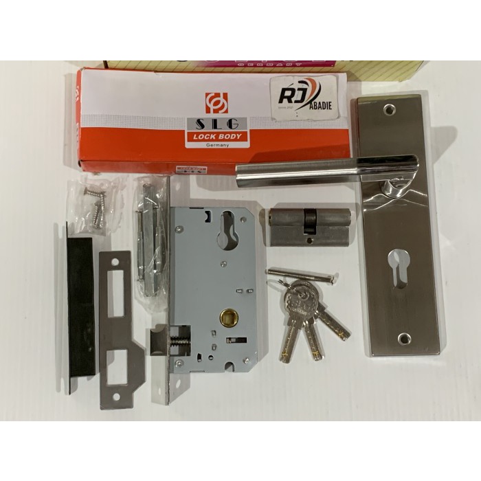 Handle / Gagang Kunci Pintu Kotak Tanggung Stainless Soligen SET