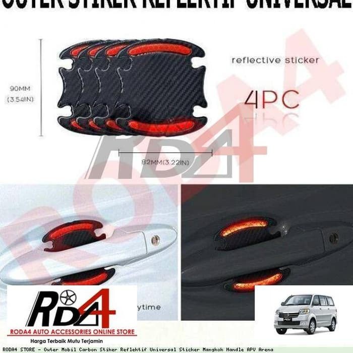 Outer Handle Carbon Stiker Reflektif APV Arena