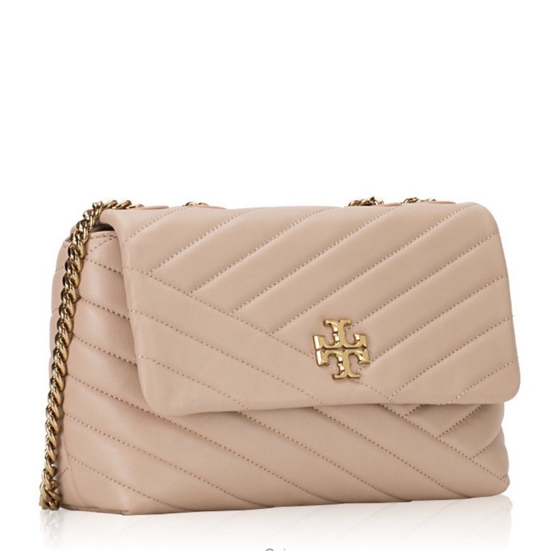 TORY BURCH TB Kira Chevron Small Convertible Shoulder Bag Devon Sand