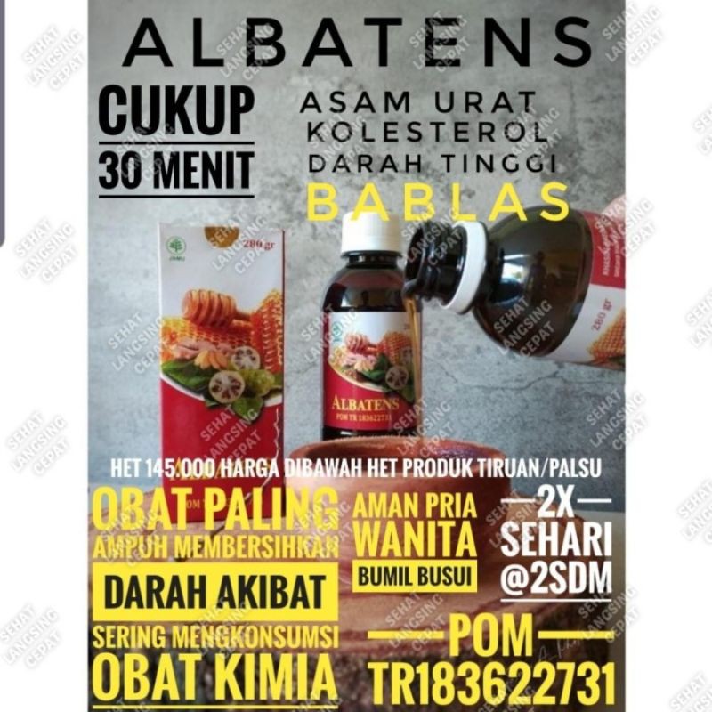 OBAT KOLESTEROL ASAM URAT AMPUH BPOM