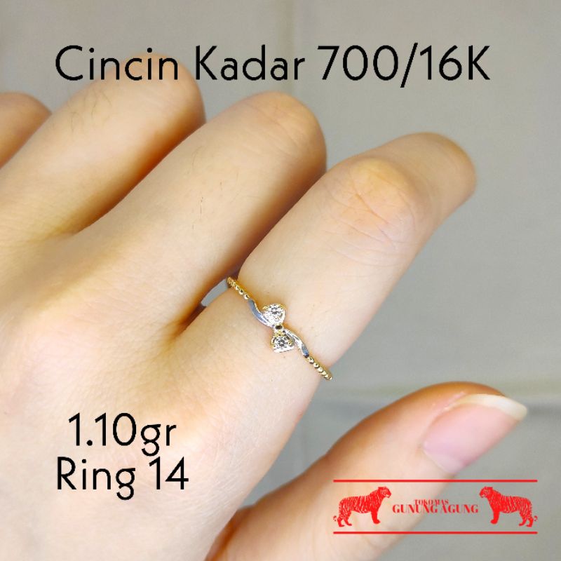 New Collection Cincin Cor Pita Emas Asli Kadar 700/16K Terbaru Tipis Segram Toko Mas Bekasi Cantik V