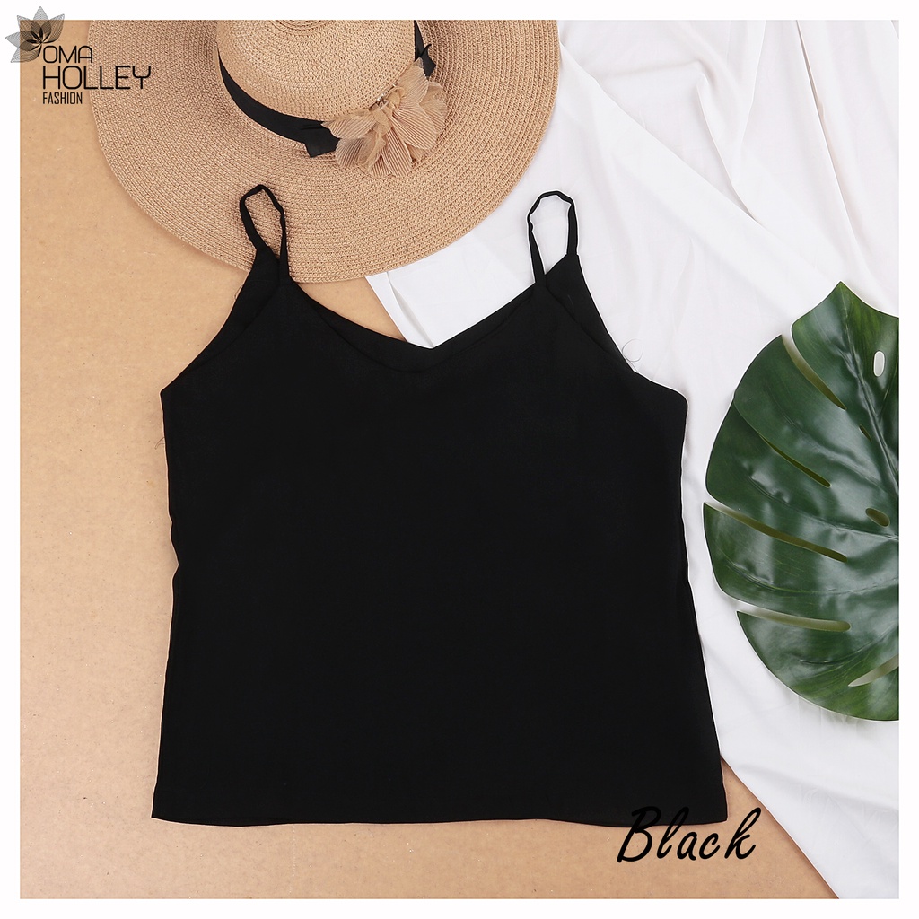 (COD) OH Fashion Luna TankTop / Jumbo Size Basic Premium Wanita *0013 (part 2)-Hitam