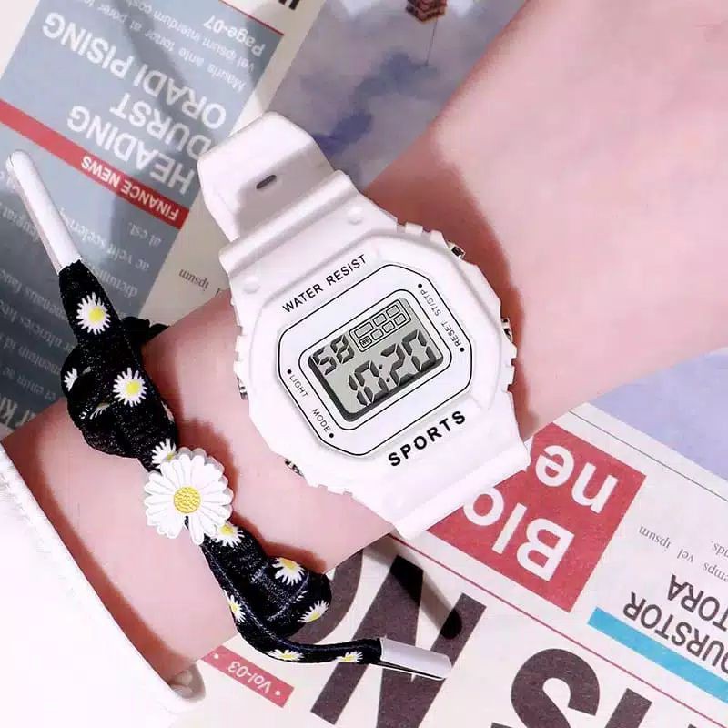 (G_W)Jam Tangan Wanita Fashion Korea Style Digital Sport LNR-1175