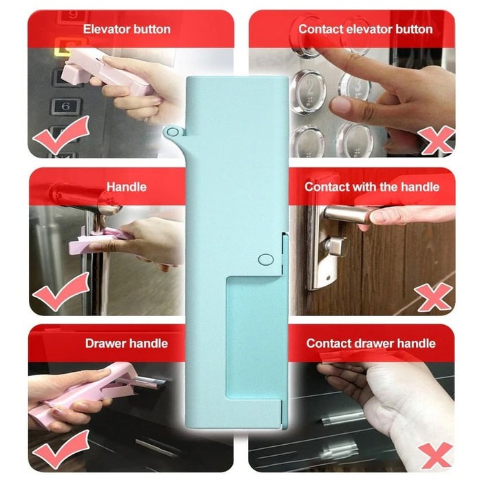 Sanitary Tools Safe Zero Touch Cofing Alat Bantu Sentuh Buka Pintu Set-G238 -gwengrosir09-