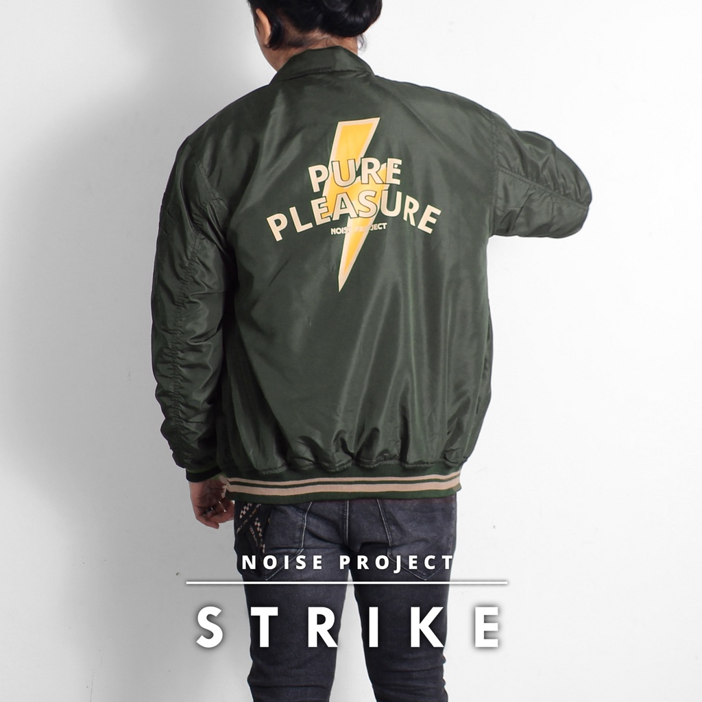 TURUN HARGA ! Jaket Bomber Baseball Noise Original Terbaru Pria Wanita / Wolv Flight Jaket Vintage Pilot Pria Original Distro Bandung